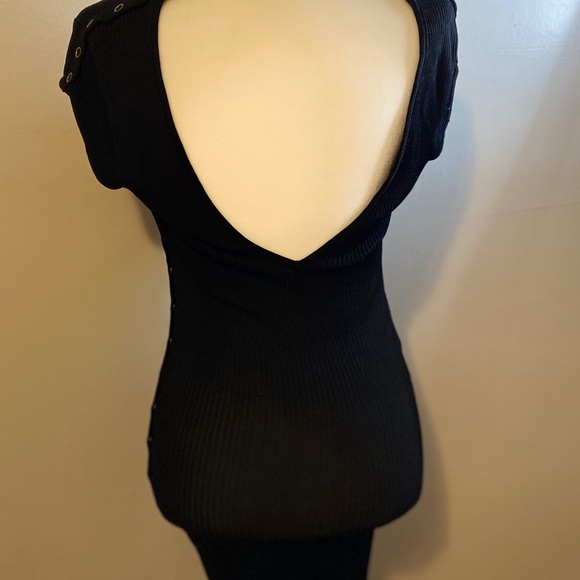 Marciano Ribbed BodyCon Side Snap and Unsnap Dress - Picture 7 of 8